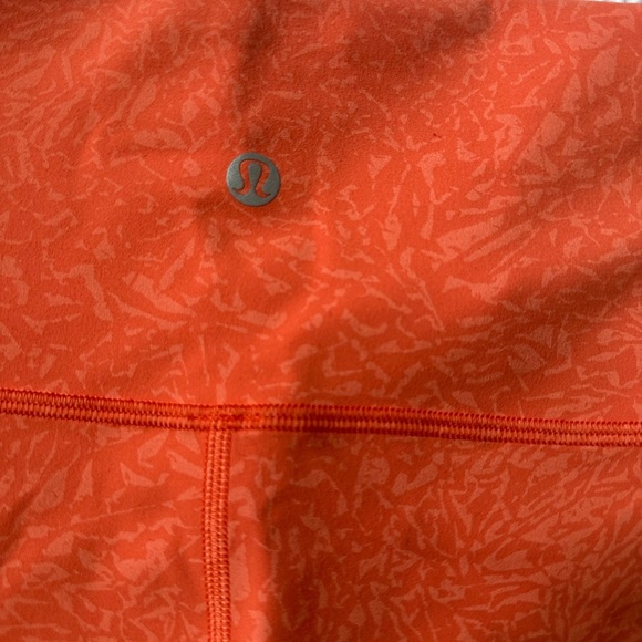 Lululemon Athletica Orange Bike Shorts High-Waisted Seamless - Picture 3 of 8